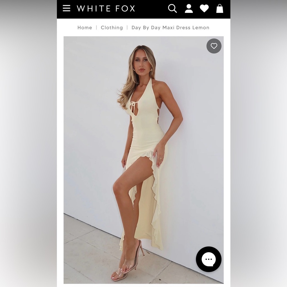 NWT White Fox Boutique ‘Day by Day’ Maxi Dress in Lemon